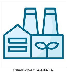 Factory Plant Icon Element For Design