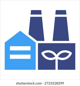 Factory Plant Icon Element For Design