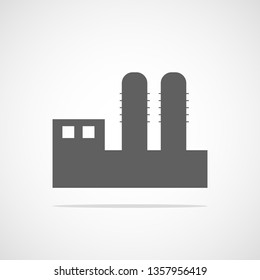 factory plant icon on white background