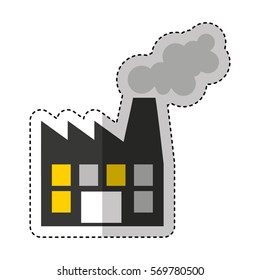 factory plant industrial building vector illustration design