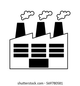 factory plant industrial building vector illustration design