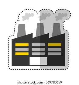 factory plant industrial building vector illustration design