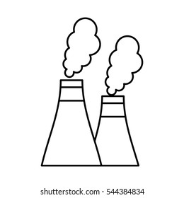 factory plant isolated icon vector illustration design