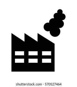 factory plant isolated icon vector illustration design