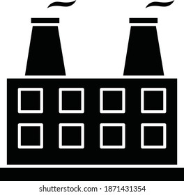 Factory plant. Vector Icon 