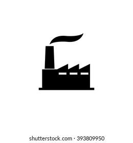 Factory plant. Vector icon