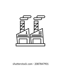 Icono de fábrica y contaminación, eps 10