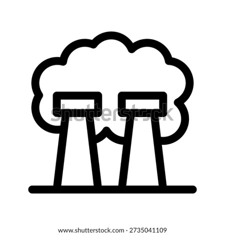 Factory Pollution Icon Vector Symbol Design Illustration