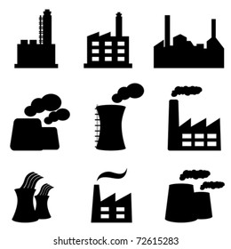 Factory, power plants and industrial buildings