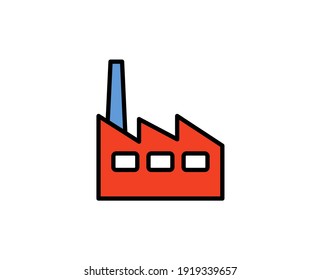 Factory Premium Line Icon. Simple High Quality Pictogram. Modern Outline Style Icons. Stroke Vector Illustration On A White Background. 