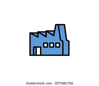 Factory premium line icon. Simple high quality pictogram. Modern outline style icons. Stroke vector illustration on a white background. 