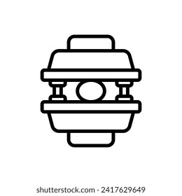 Factory Press Machine Rahmenbild Vektorgrafik Illustration