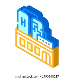 factory production hydrogen isometric icon vector. factory production hydrogen sign. isolated symbol illustration