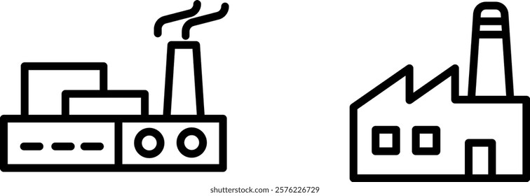 "Factory Production Icon for Industrial and Manufacturing Processes"