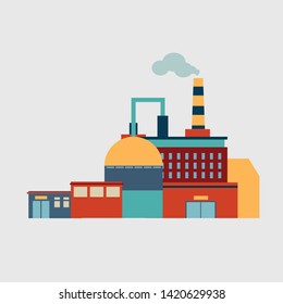 Factory, production technology. Vector isolated illustration