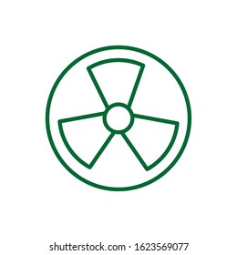 factory radioactive icon design, Industry plant building industrial construction job work technology and manufacturing theme Vector illustration