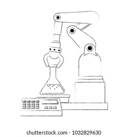 Factory robot arm with conveyor