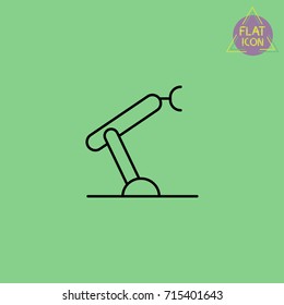 factory robot line icon