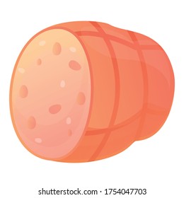Factory sausage icon. Cartoon of factory sausage vector icon for web design isolated on white background