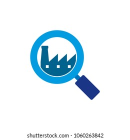 Factory Search Logo Icon Design