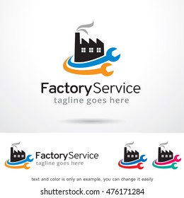 Factory Service Logo Template Design Vector