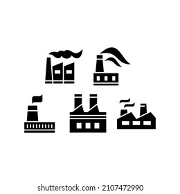 Factory set icon isolated on white background