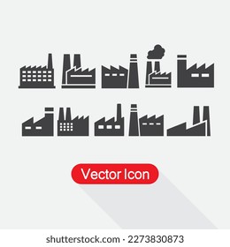 Factory Set Icon Vector Illustration Eps10