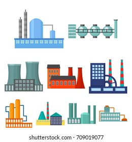 Factory set icons in cartoon style. Big collection of factory vector symbol stock illustration