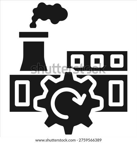 Factory Setup Icon Element For Design