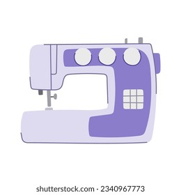 factory sew machine cartoon. tailor clothes, stitch ing, equipment dressmaker factory sew machine sign. isolated symbol vector illustration