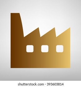 Factory Sign Golden Style Icon Stock Vector (Royalty Free) 422664094 ...