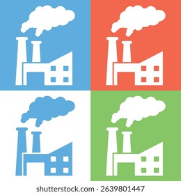 Factory sign symbol vector flat icon