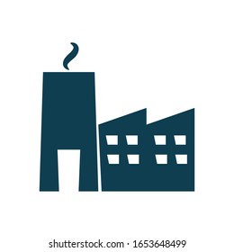factory silhouette style icon design, Industry plant building industrial construction job work technology and manufacturing theme Vector illustration