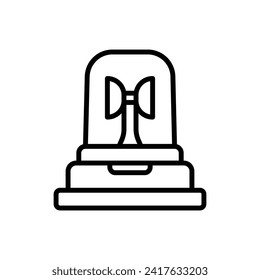 Factory Siren Outline Icon Vector Illustration