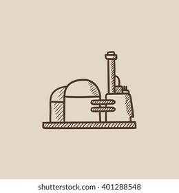 Factory sketch icon.