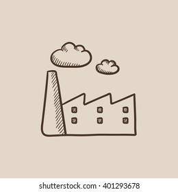 Factory sketch icon.
