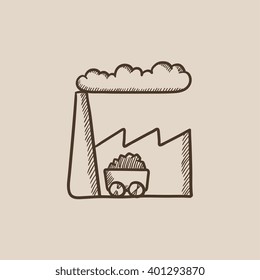 Factory sketch icon.