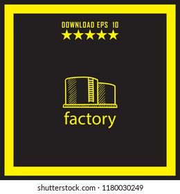 factory sketch vector icon