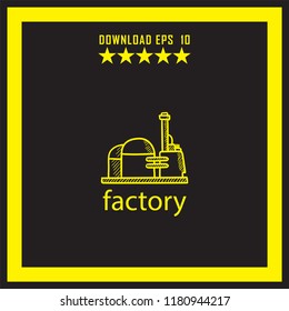 factory sketch vector icon