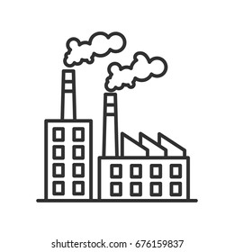 Factory and smoke coming from pipes