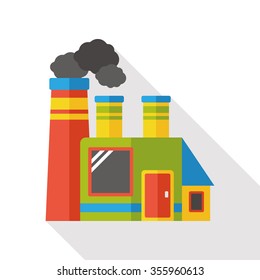 factory smoke flat icon