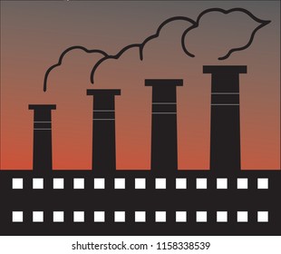 factory smoke flushing out of factory chimneys and being cause of pollution  