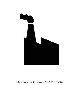Factory with smoke icon vector, eps 8