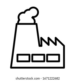 factory smoke , line style icon vector illustration design