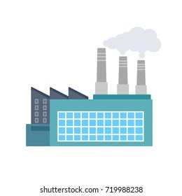 Factory and the smoke from the pipes