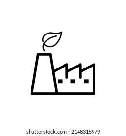 Icono de símbolo de contaminación por humo en fábrica, ilustración vectorial. Apoyo y solución para el ahorro de conservación. Signo y símbolo de energía. Aislado sobre fondo blanco. diseño plano de ilustración vectorial. Entorno a
