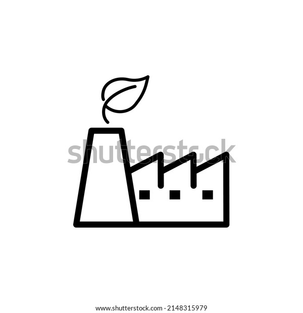 Factory smoke pollution symbol icon, vector\
illustration. Conservation saving support and solution. Energy sign\
and symbol. Isolated on white background. vector illustration flat\
design. Environment a