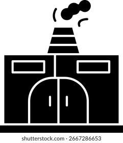 Fabrik Smokestack Glyph Vektor Icon Design
