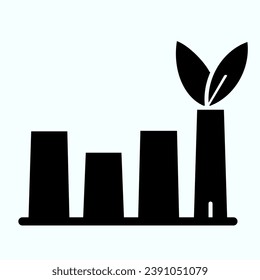 Factory solid icon. Plant vector illustration isolated on white. Eco factory glyph style design, designed for web and app. Eps 10