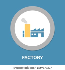 Factory Symbol Icon. Simple Element Illustration. Factory Concept Symbol Design. Can Be Used For Web And Mobile UI/UX